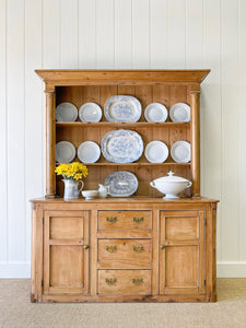 A Large 19th Century Pine Welsh Dresser or Cupboard