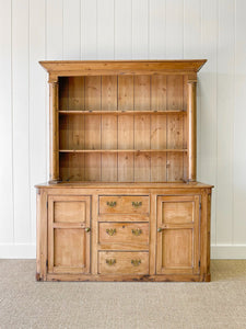 A Large 19th Century Pine Welsh Dresser or Cupboard