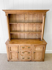 A Large 19th Century Pine Welsh Dresser or Cupboard