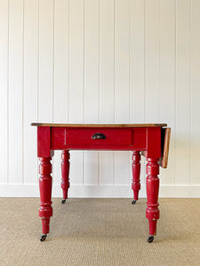 Old English Country Pine Drop Leaf Dining Table