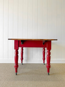 Old English Country Pine Drop Leaf Dining Table