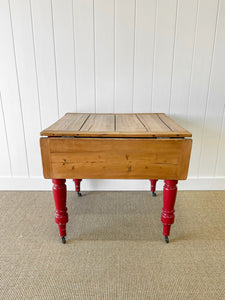 Old English Country Pine Drop Leaf Dining Table