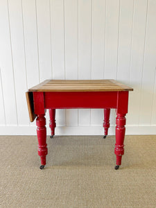 Old English Country Pine Drop Leaf Dining Table