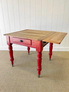 Old English Country Pine Drop Leaf Dining Table