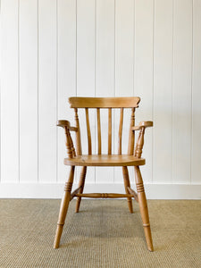 An English Country Slat Back Arm Chair