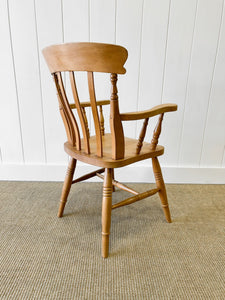 An English Country Slat Back Arm Chair