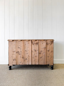 An Ebonized English Country Pine Buffet Sideboard