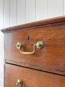 A 18th Century English (Scottish)? Country Oak Chest of Drawers Dresser