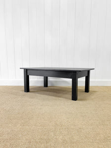 An English Country Pine Coffee Table in Black