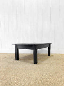 An English Country Pine Coffee Table in Black