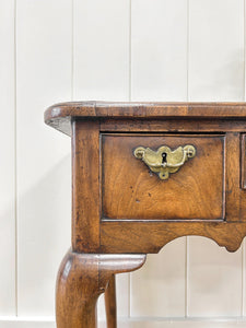 A Nice English Antique Inlaid Walnut Queen Anne Dressing Table