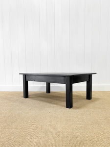 An English Country Pine Coffee Table in Black