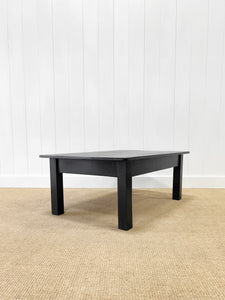 An English Country Pine Coffee Table in Black