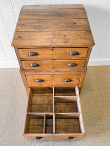 Antique English Pitch Pine Clerk's Desk or Shop Counter c1880