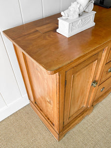 A Monumental English Country Pine Sideboard Buffet c1860