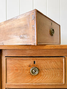 A Monumental English Country Pine Sideboard Buffet c1860