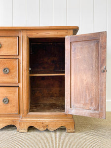 A Monumental English Country Pine Sideboard Buffet c1860