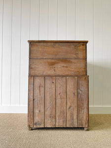 Antique English Pitch Pine Clerk's Desk or Shop Counter c1880