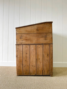 Antique English Pitch Pine Clerk's Desk or Shop Counter c1880