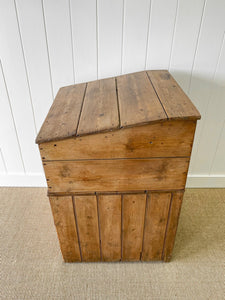 Antique English Pitch Pine Clerk's Desk or Shop Counter c1880