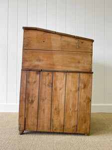 Antique English Pitch Pine Clerk's Desk or Shop Counter c1880