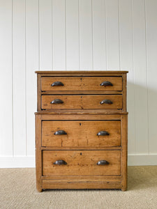 Antique English Pitch Pine Clerk's Desk or Shop Counter c1880