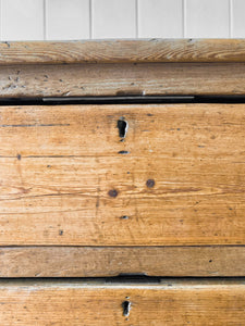 Antique English Pitch Pine Clerk's Desk or Shop Counter c1880