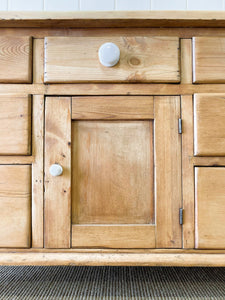 A Large English Pine Country 6 Drawer Buffet or Sideboard c1860