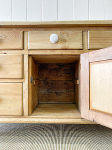 A Large English Pine Country 6 Drawer Buffet or Sideboard c1860