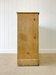 A Large English Pine Chest of Drawers Dresser with Wooden Knobs c1890