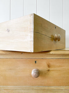 A Large English Pine Chest of Drawers Dresser with Wooden Knobs c1890