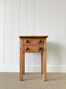 A Charming English Pine Nightstand c1890