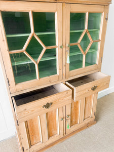 A 19th Century English Pine Bookcase Cabinet or Hutch