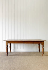 An Antique English Country Pine 6ft Dining Table