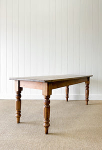 An Antique English Country Pine 6ft Dining Table