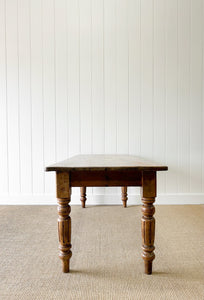 An Antique English Country Pine 6ft Dining Table