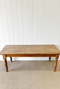 An Antique English Country Pine 6ft Dining Table