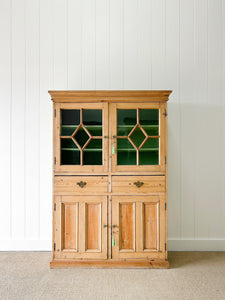 A 19th Century English Pine Bookcase Cabinet or Hutch