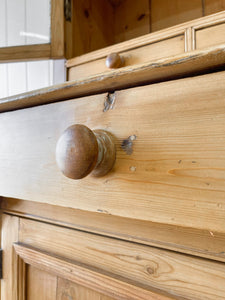 A Delightful 19th Century Pine Glazed Cupboard Cabinet