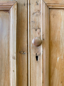 A Delightful 19th Century Pine Glazed Cupboard Cabinet