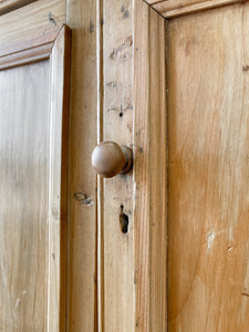 A Delightful 19th Century Pine Glazed Cupboard Cabinet