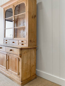 A Delightful 19th Century Pine Glazed Cupboard Cabinet