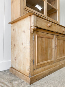 A Delightful 19th Century Pine Glazed Cupboard Cabinet