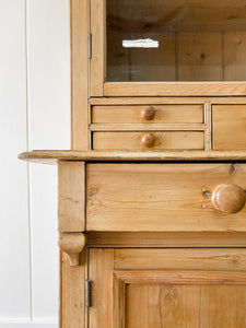 A Delightful 19th Century Pine Glazed Cupboard Cabinet