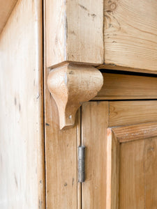 A Delightful 19th Century Pine Glazed Cupboard Cabinet