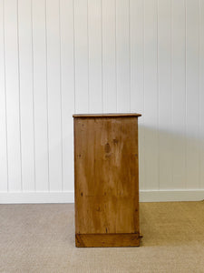 An Antique English Pine Deep Drawer Chest of Drawers Dresser c1890