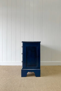 An Antique English Painted Royal Blue Chest of Drawers Dresser c1890