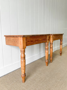 A Pair of Charming Antique English Console Side Tables or Night Stands