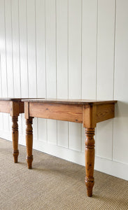 A Pair of Charming Antique English Console Side Tables or Night Stands