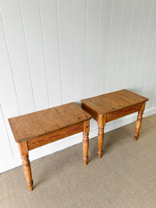 A Pair of Charming Antique English Console Side Tables or Night Stands